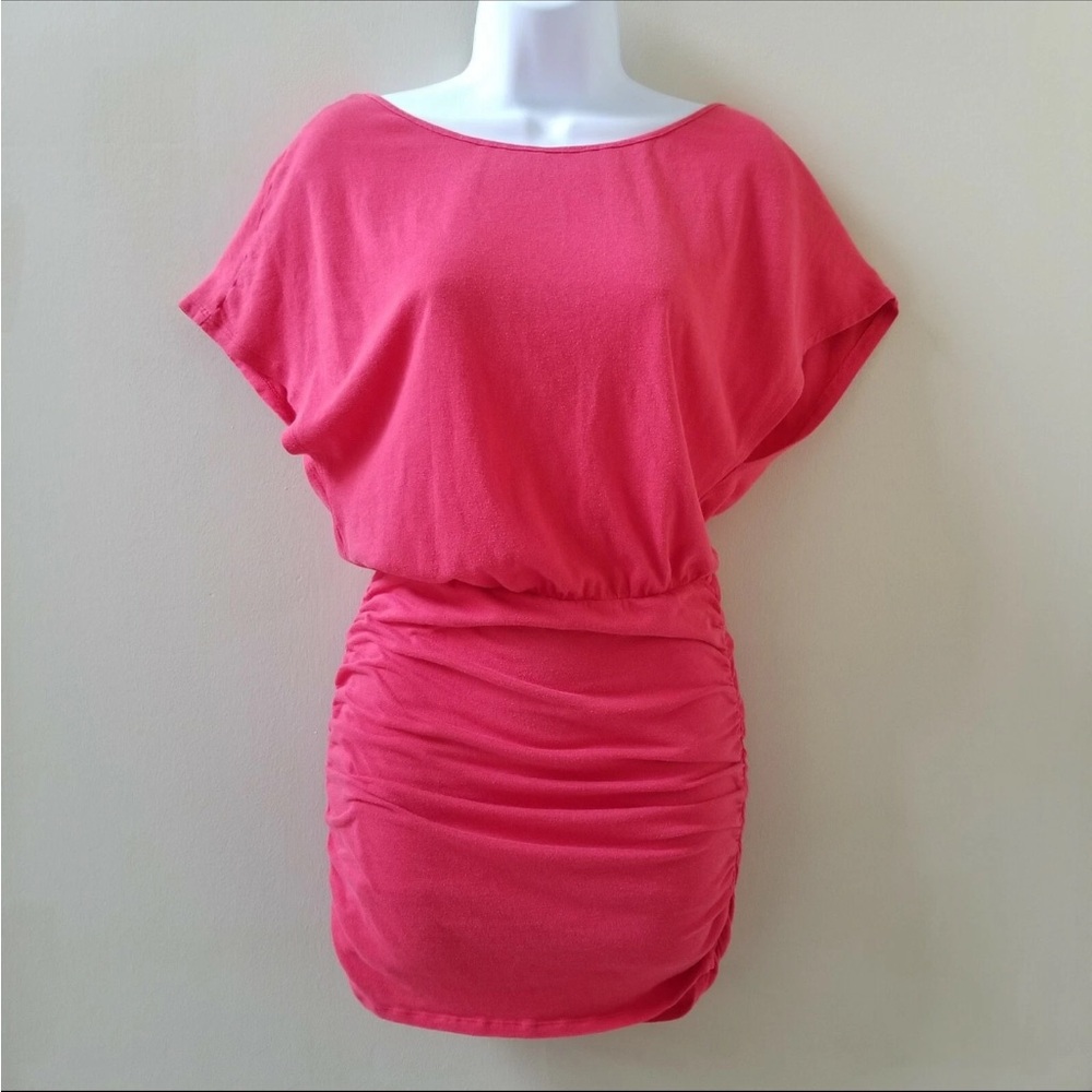 Victoria's Secret Dress, Mini, Ruched Side Coral Size S, 60% Cotton, 40% Modal
